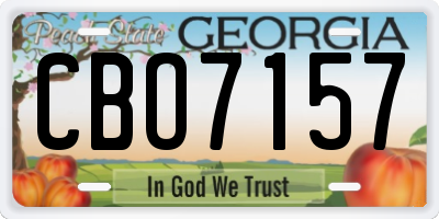 GA license plate CBO7157