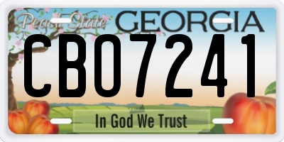 GA license plate CBO7241