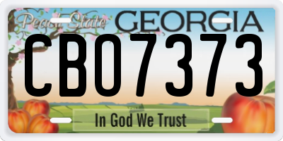 GA license plate CBO7373