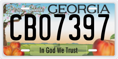 GA license plate CBO7397