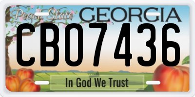 GA license plate CBO7436