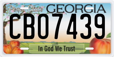GA license plate CBO7439