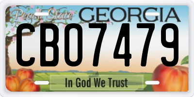 GA license plate CBO7479