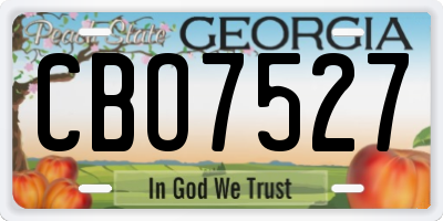 GA license plate CBO7527