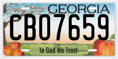 GA license plate CBO7659