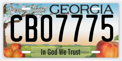 GA license plate CBO7775