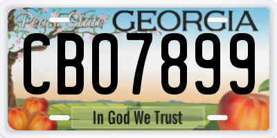 GA license plate CBO7899