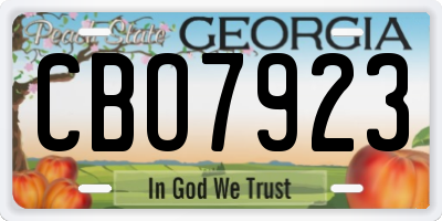 GA license plate CBO7923