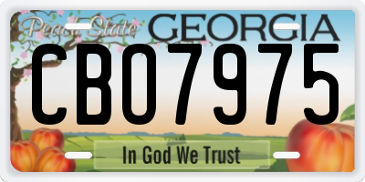 GA license plate CBO7975