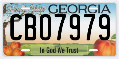 GA license plate CBO7979
