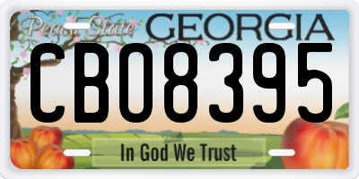 GA license plate CBO8395