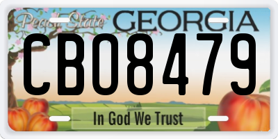 GA license plate CBO8479