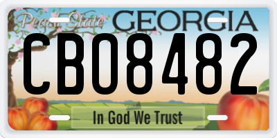 GA license plate CBO8482
