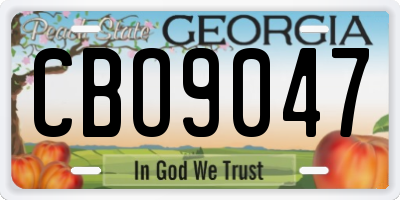 GA license plate CBO9047