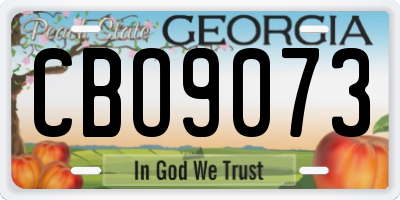GA license plate CBO9073