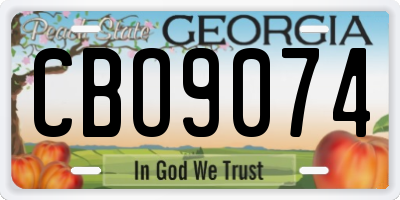 GA license plate CBO9074
