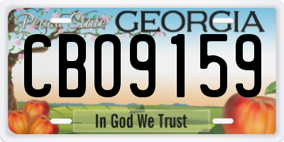 GA license plate CBO9159