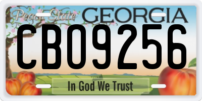 GA license plate CBO9256