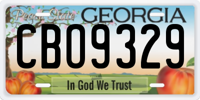 GA license plate CBO9329