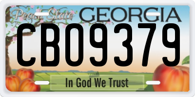 GA license plate CBO9379