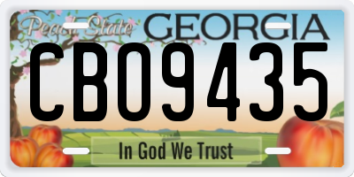 GA license plate CBO9435