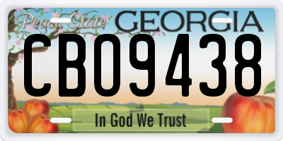 GA license plate CBO9438