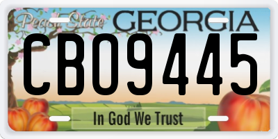 GA license plate CBO9445