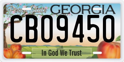 GA license plate CBO9450
