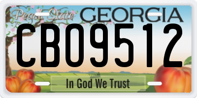 GA license plate CBO9512