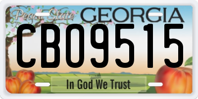 GA license plate CBO9515