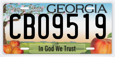 GA license plate CBO9519