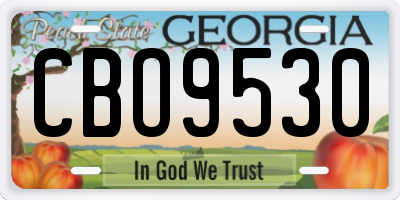 GA license plate CBO9530