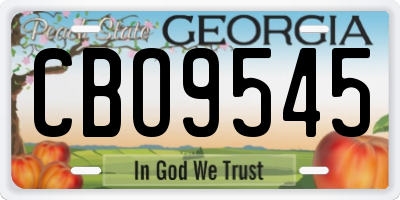 GA license plate CBO9545