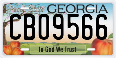 GA license plate CBO9566