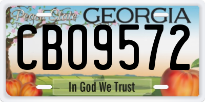 GA license plate CBO9572