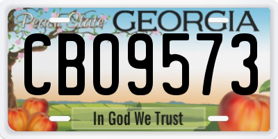 GA license plate CBO9573