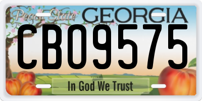 GA license plate CBO9575