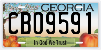 GA license plate CBO9591
