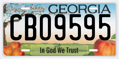 GA license plate CBO9595