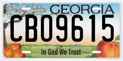 GA license plate CBO9615