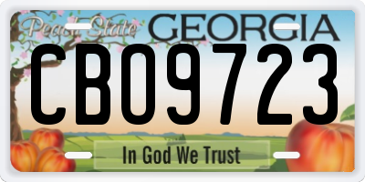 GA license plate CBO9723