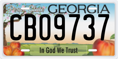 GA license plate CBO9737