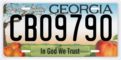GA license plate CBO9790