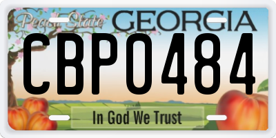 GA license plate CBP0484