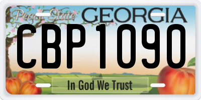 GA license plate CBP1090