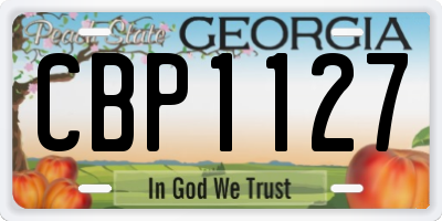 GA license plate CBP1127