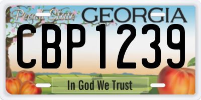 GA license plate CBP1239
