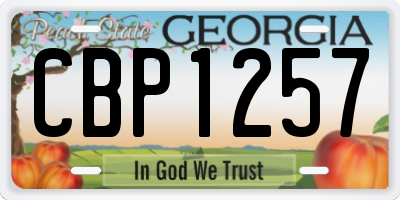 GA license plate CBP1257