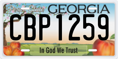 GA license plate CBP1259