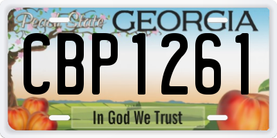 GA license plate CBP1261